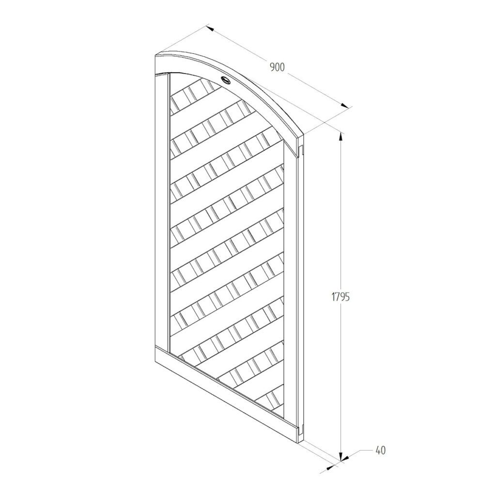 Forest Garden Europa Dome Gate – 6ft 5013053149324 2